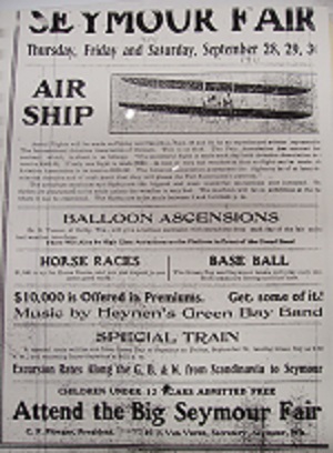 AEROPLANE AT THE 1911 SEYMOUR FAIR